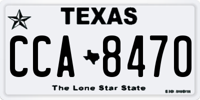 TX license plate CCA8470