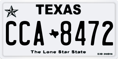 TX license plate CCA8472