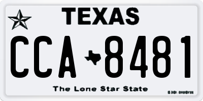 TX license plate CCA8481