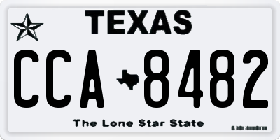 TX license plate CCA8482