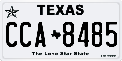 TX license plate CCA8485
