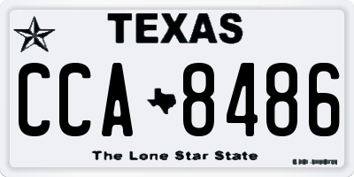 TX license plate CCA8486