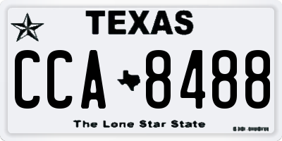 TX license plate CCA8488