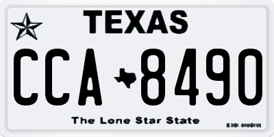 TX license plate CCA8490