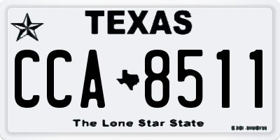 TX license plate CCA8511