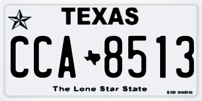 TX license plate CCA8513