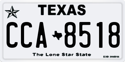 TX license plate CCA8518