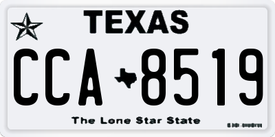 TX license plate CCA8519
