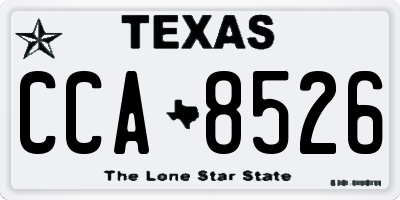 TX license plate CCA8526
