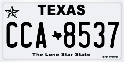 TX license plate CCA8537