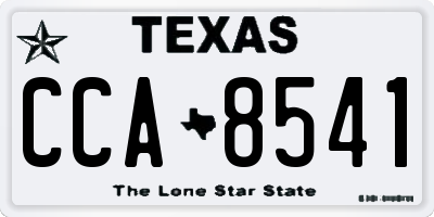 TX license plate CCA8541