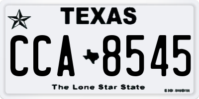 TX license plate CCA8545