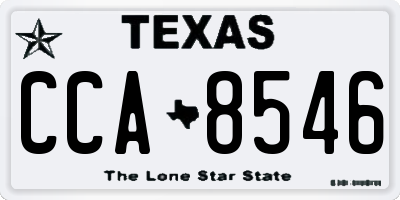 TX license plate CCA8546