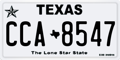 TX license plate CCA8547