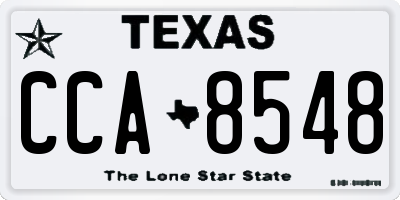 TX license plate CCA8548
