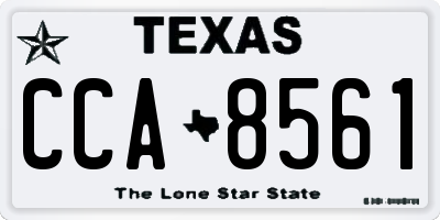 TX license plate CCA8561