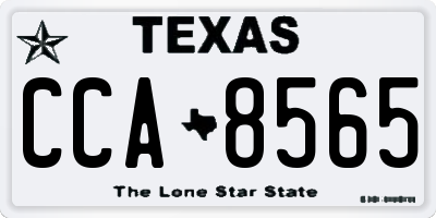 TX license plate CCA8565