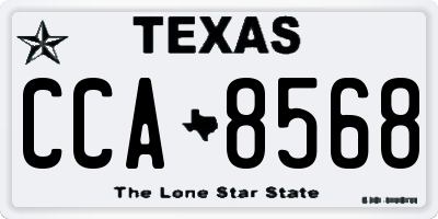 TX license plate CCA8568