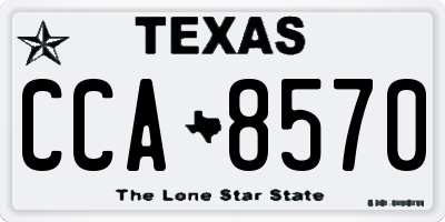 TX license plate CCA8570