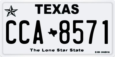 TX license plate CCA8571