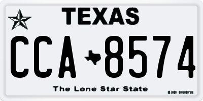 TX license plate CCA8574