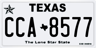 TX license plate CCA8577