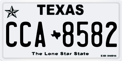 TX license plate CCA8582