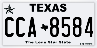 TX license plate CCA8584