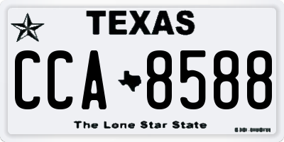 TX license plate CCA8588