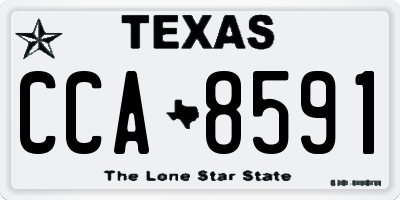 TX license plate CCA8591