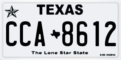 TX license plate CCA8612