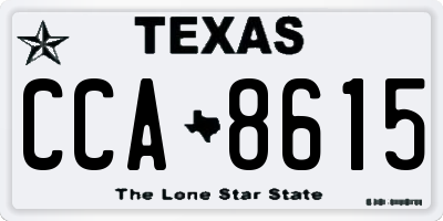 TX license plate CCA8615