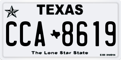 TX license plate CCA8619