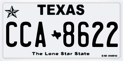 TX license plate CCA8622