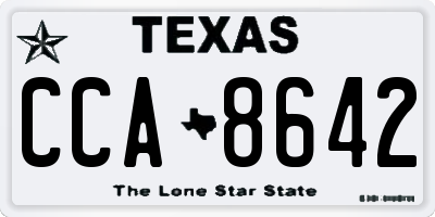 TX license plate CCA8642