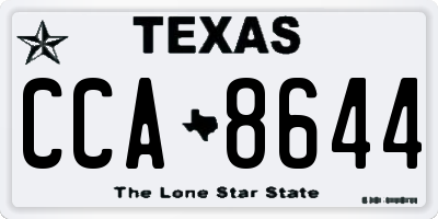 TX license plate CCA8644