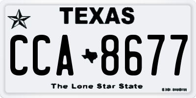 TX license plate CCA8677