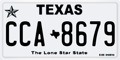 TX license plate CCA8679
