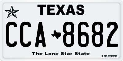 TX license plate CCA8682