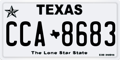 TX license plate CCA8683