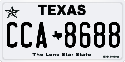 TX license plate CCA8688