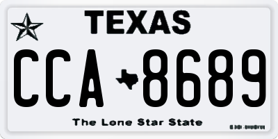 TX license plate CCA8689