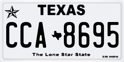 TX license plate CCA8695