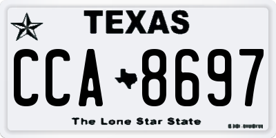 TX license plate CCA8697