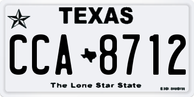 TX license plate CCA8712