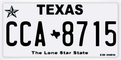 TX license plate CCA8715