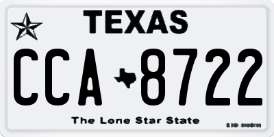 TX license plate CCA8722