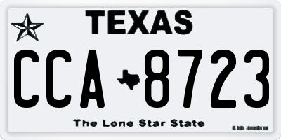 TX license plate CCA8723