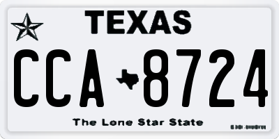 TX license plate CCA8724