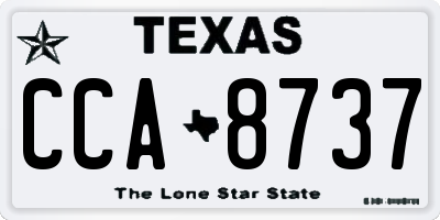 TX license plate CCA8737